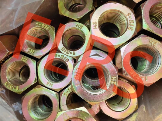 acheter 1-3/8 » le bichromate du GR 2H d'acier allié a enduit l'écrou de sortilège lourd pour le boulon de bride online manufacture