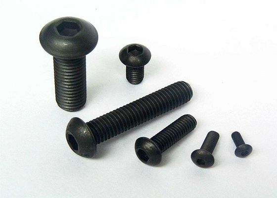 acheter ISO 7380 Oxyde noir d'acier au carbone Socket hexagonal à tête ronde plate vis à haute résistance online manufacture