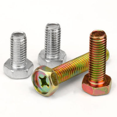 acheter Acier au carbone galvanisé M4-M8 boulons à tête hexagonale à prise croisée avec indentation GB29.2 UNC fil fabrication en ligne