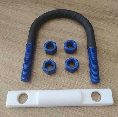 acheter M6, M8, M10, M12, M14, M16 PTFE revêtement boulon en U avec polycrémant, 4 écrous et demi-ronde i-rod online manufacture