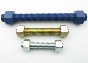 acheter Le plein double boulon fini de haute résistance fileté a adapté aux besoins du client avec 2 écrous lourds de sortilège online manufacture