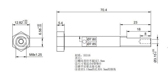 acheter Boulon partiel de tête de sortilège du fil SS316 pour la pêche maritime Rod online manufacture