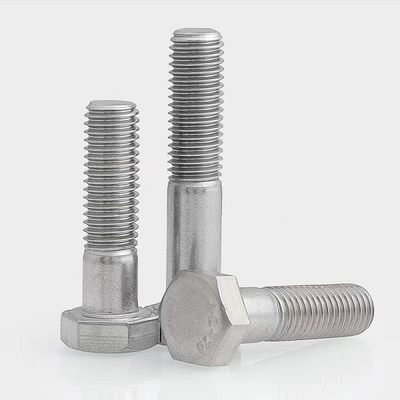 acheter Le sortilège inoxydable du demi fil ISO4014 boulonne les boulons principaux de l'hexagone SS304 online manufacture
