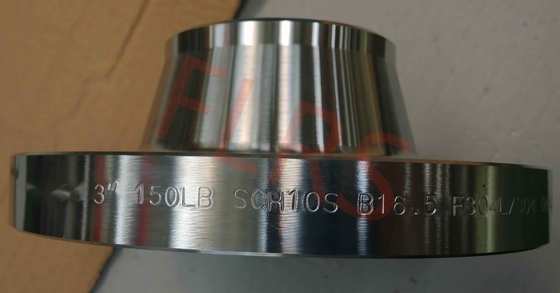 A182 F304/304L a soulevé la bride inoxydable de soudure SCH10S de tuyau d'acier de cou de visage 3 pouces