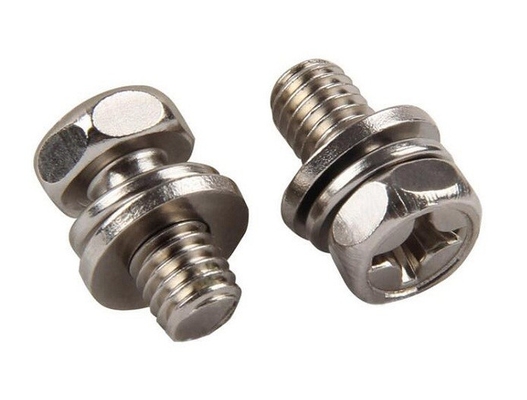 Boulons de tête hexagonale à prise en retrait croisée standard ASME avec assemblage de laveuse à ressort et de laveuse à simple