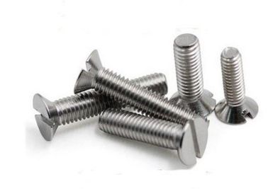 Boulon principal plat fraisé encoché d'acier inoxydable M6 M10 avec entièrement fileté