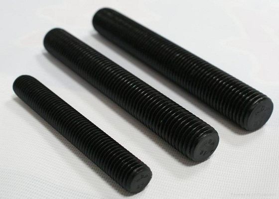 M4 - M48 boulon fini par double, pleine couleur de noir de boulon de goujon de fil d'acier au carbone